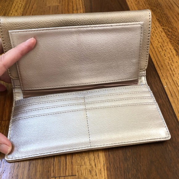 Nine West Taupe metallic wallet - Picture 3 of 6
